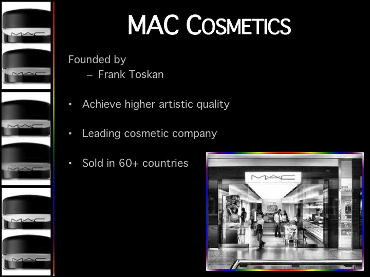 Promo for mac cosmetics